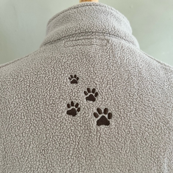 Beige Safari Fleece Jacket | Zippered Top | Adjastable Bottom | 32 US 0-2 - Picture 3 of 7